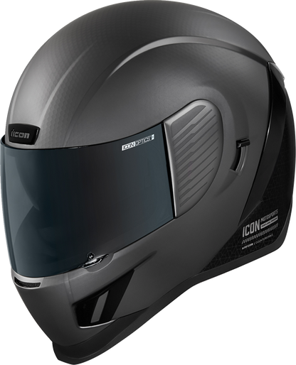 Silver ICON Airform™ Helmet with MIPS® technology, Counterstrike design, small size, designed for safety and comfort.