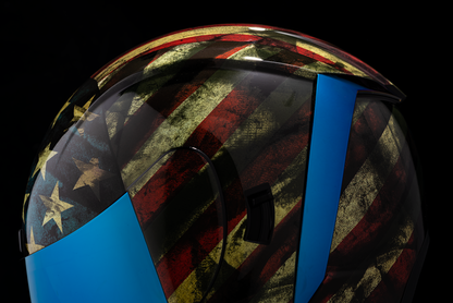 Bill's Exhausts ICON Airform™ Helmet in Old Glory design, 3XL size, featuring patriotic flag graphics on a durable motorcycle helmet