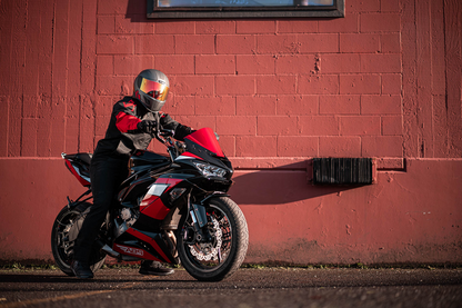 ICON Airform™ Helmet Resurgent in red, XS size, featuring sleek design and durable construction for motorcycle riding protection.