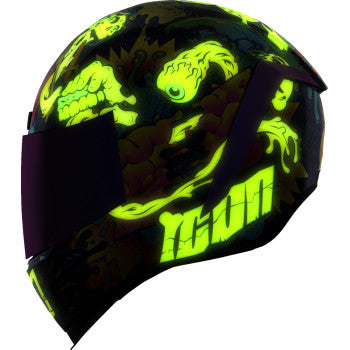 Bill's Exhausts ICON Airform™ Helmet Scatterbrain MIPS purple helmet in medium size, featuring a sleek design for safety and style.