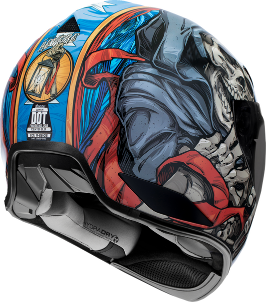 Icon Domain™ Helmet Revere Glory in medium size, featuring sleek design and safety features from Bill's Exhausts.