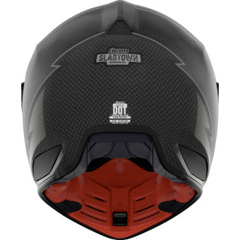 Black ICON Domain™ Slabtown helmet in large size, featuring a sleek design and durable construction by Bill's Exhausts.