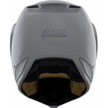 ICON Elsinore™ Helmet Monotype gray helmet in XS size, featuring a sleek design and durable construction by Bill's Exhausts.