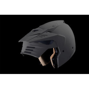 Gray ICON Elsinore™ helmet in XS size, featuring a sleek Monotype design, designed for motorcycle riders.