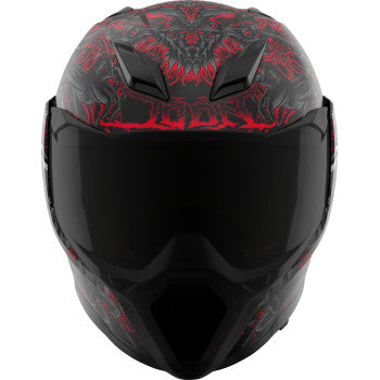 Black ICON Ultraflite Misanthrope helmet with MIPS® technology, XL size, featuring sleek design and safety features.