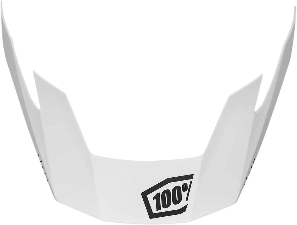 White 100% Altis visor for helmets, compatible with Bill's Exhausts helmets, featuring a sleek, clear design.