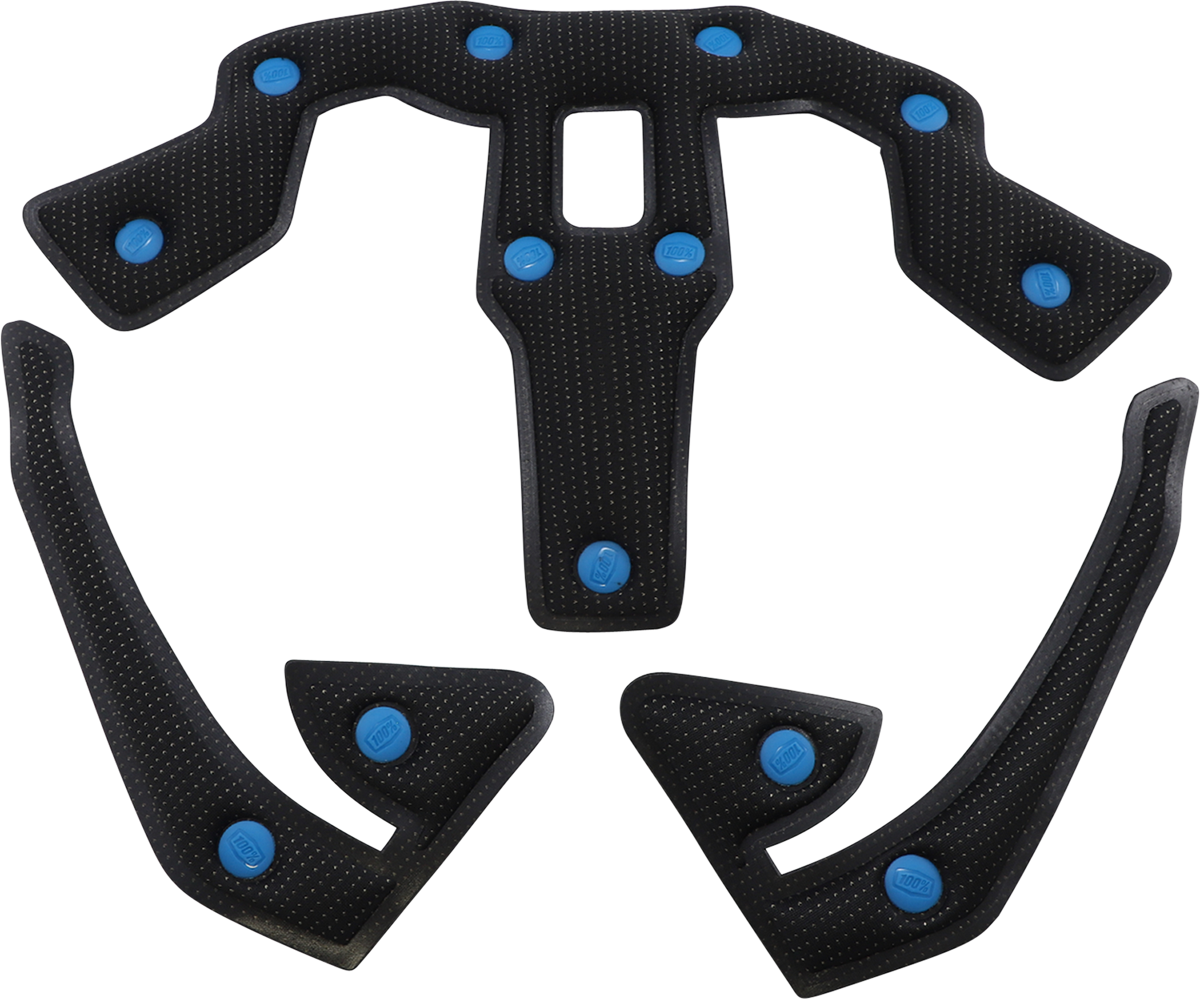 Bill's Exhausts 100% Trajecta Liner Thin Large helmet parts, showing the sleek, lightweight liner designed for helmet comfort and fit.