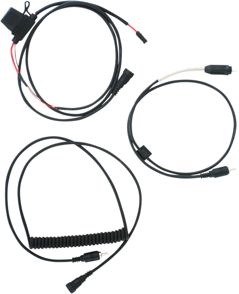 Bill's Exhausts AFX Electric Shield Power Cord for helmets parts, showing the black power cord with connector ends.