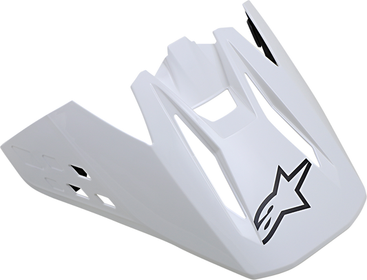Alpinestars SM5 helmet visor in gloss white, solid design, compatible with ALPINESTARS SM5 motorcycle helmets.