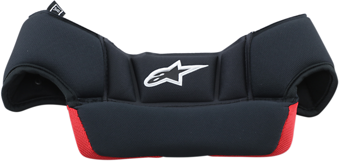 Alpinestars Supertech M8/M10 Crown Pad in black, large size, designed for motorcycle helmet comfort and fit.