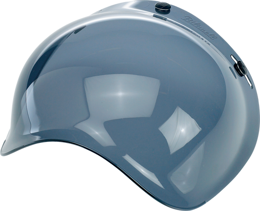 Biltwell Bubble Shield Smoke helmet accessory, clear smoke tinted visor for motorcycle helmets, compatible with Biltwell helmets.