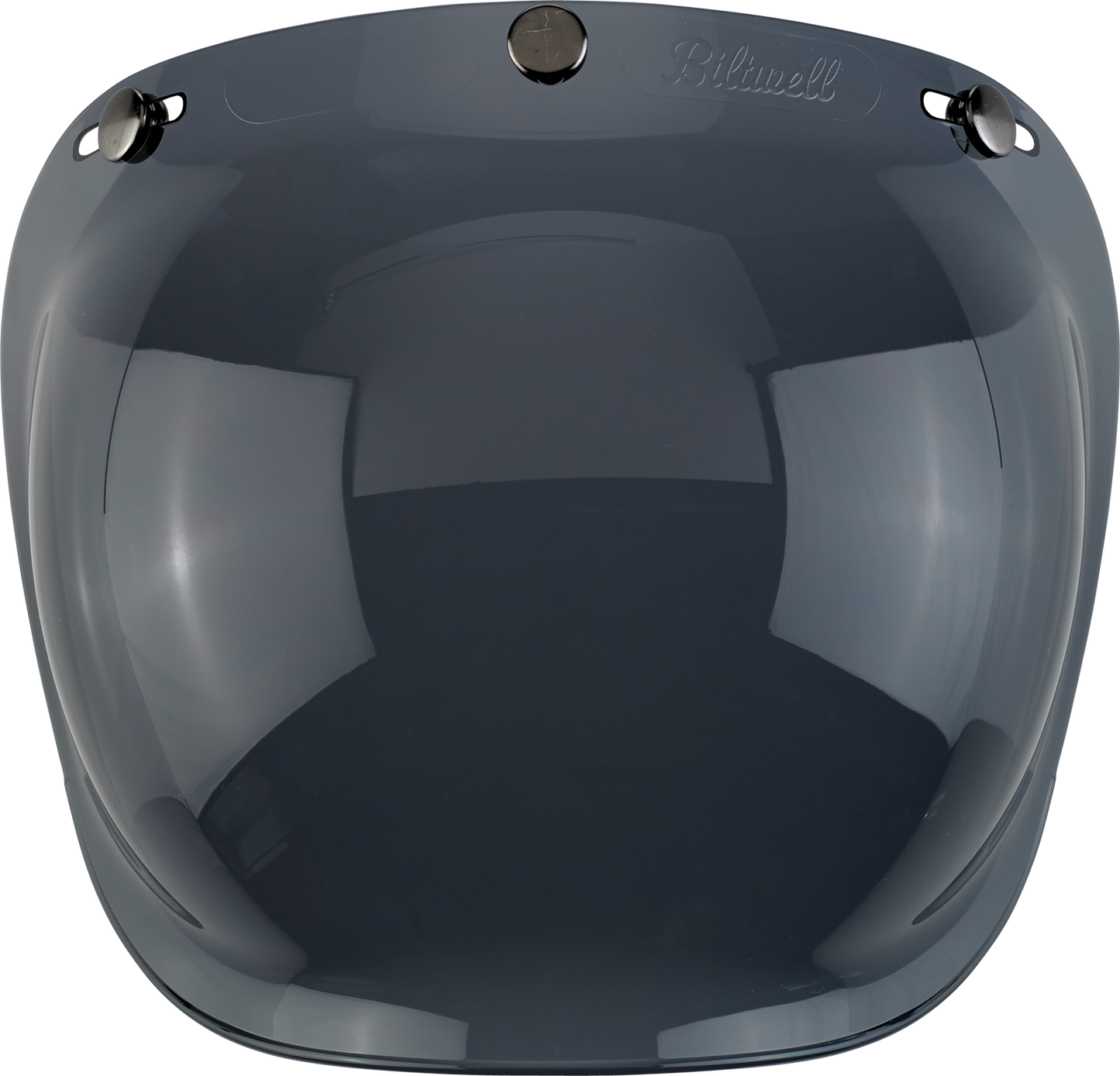 Biltwell Bubble Shield Smoke helmet part by Bill's Exhausts, clear protective visor for motorcycle helmets.