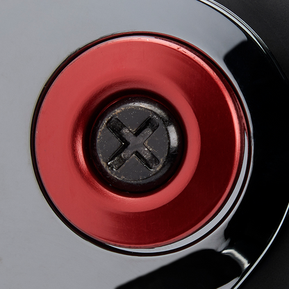 BILTWELL Gen 2 Hardware Kit with black screw and red baseplate for helmets, part from Bill's Exhausts.