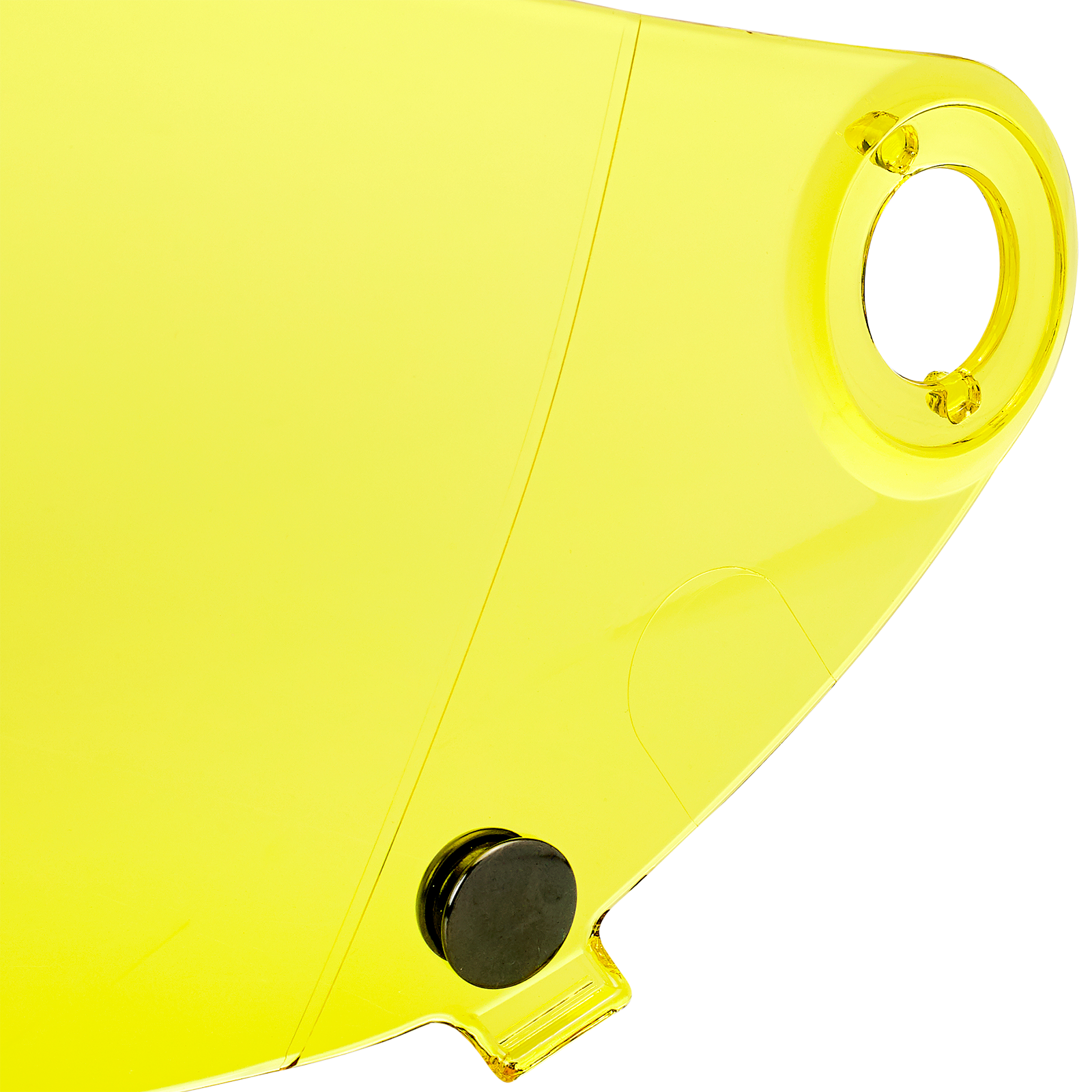 Yellow flat BILTWELL Gringo S Gen 2 helmet shield, compatible with Bill's Exhausts helmets, providing full face protection.