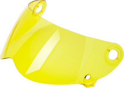 Yellow BILTWELL Lane Splitter Gen 2 helmet shield from Bill's Exhausts, designed for motorcycle helmets, with a clear visor and yellow tint.