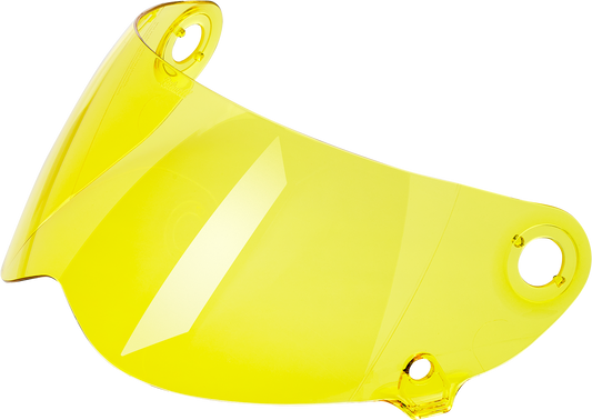 Yellow BILTWELL Lane Splitter Gen 2 helmet shield from Bill's Exhausts, designed for motorcycle helmets, with a clear visor and yellow tint.