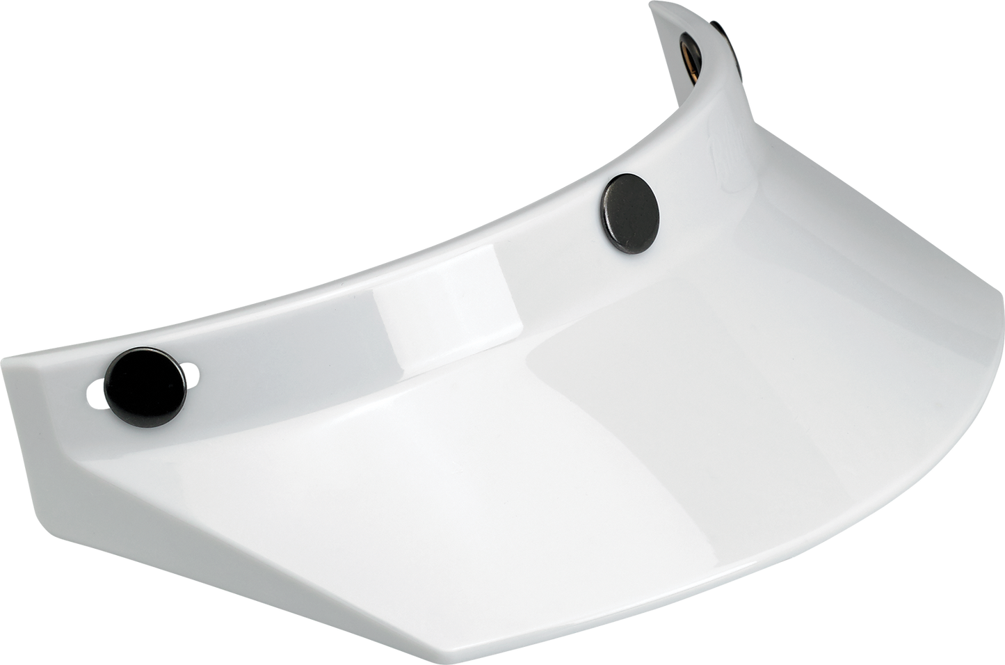 White BILTWELL Moto 3-Snap Visor for helmets, compatible with 2002-562 model, designed for motorcycle helmets.