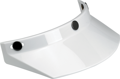 White BILTWELL Moto 3-Snap Visor for helmets, compatible with 2002-562 model, designed for motorcycle helmets.