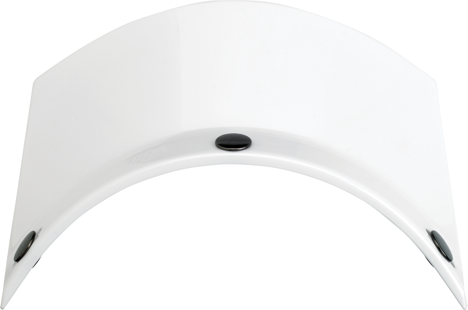 White Biltwell Moto 3-Snap Visor for helmets, designed for motorcycle helmets, with secure snap attachment system.
