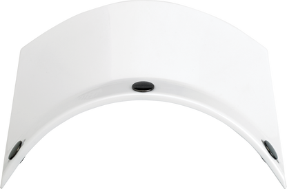 White Biltwell Moto 3-Snap Visor for helmets, designed for motorcycle helmets, with secure snap attachment system.