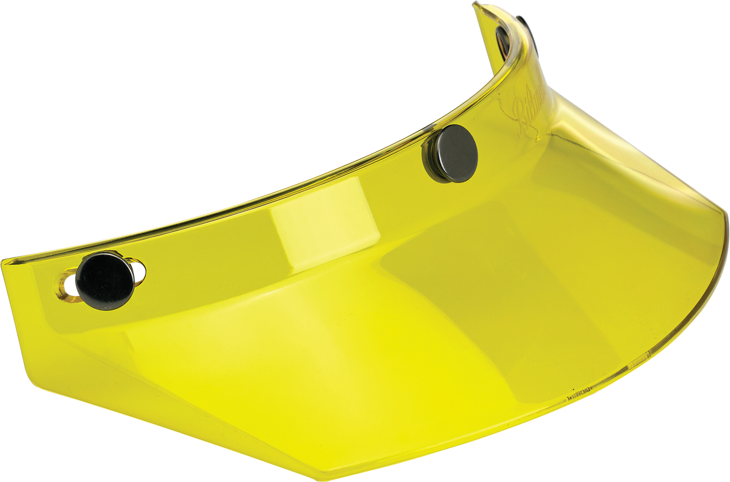 Yellow BILTWELL Moto 3-Snap Visor for helmets, compatible with 2002-103 model, designed for motorcycle helmet parts.