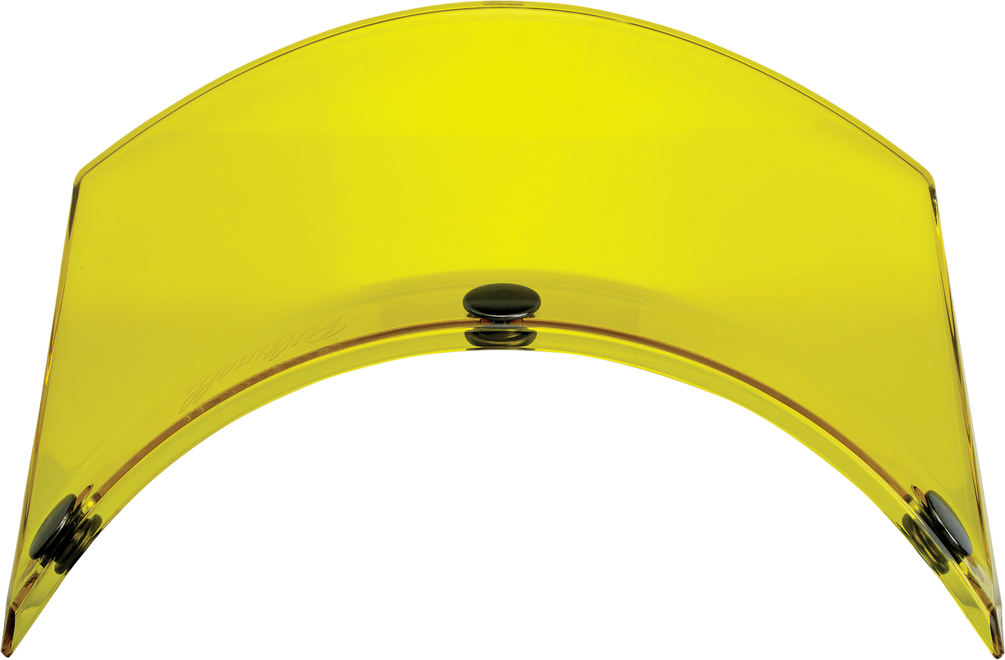 Yellow BILTWELL Moto 3-Snap Visor for helmets, designed for motorcycle helmets, by Bill's Exhausts.