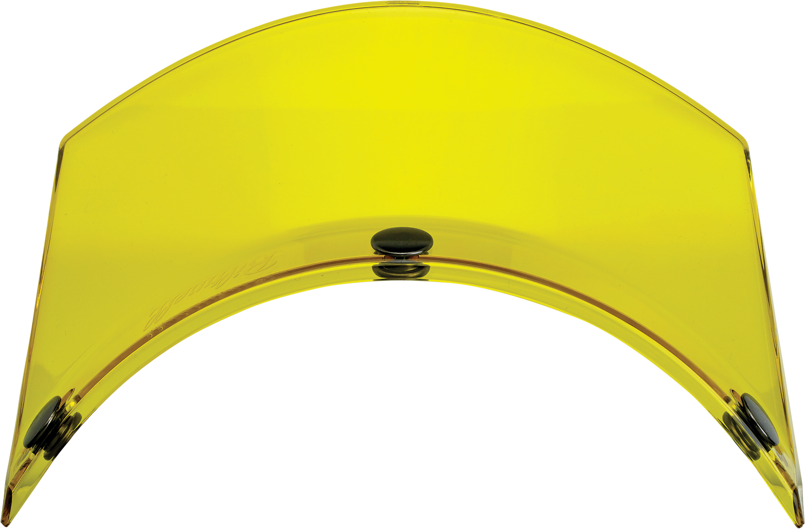 Yellow BILTWELL Moto 3-Snap Visor for helmets, designed for motorcycle helmets, by Bill's Exhausts.