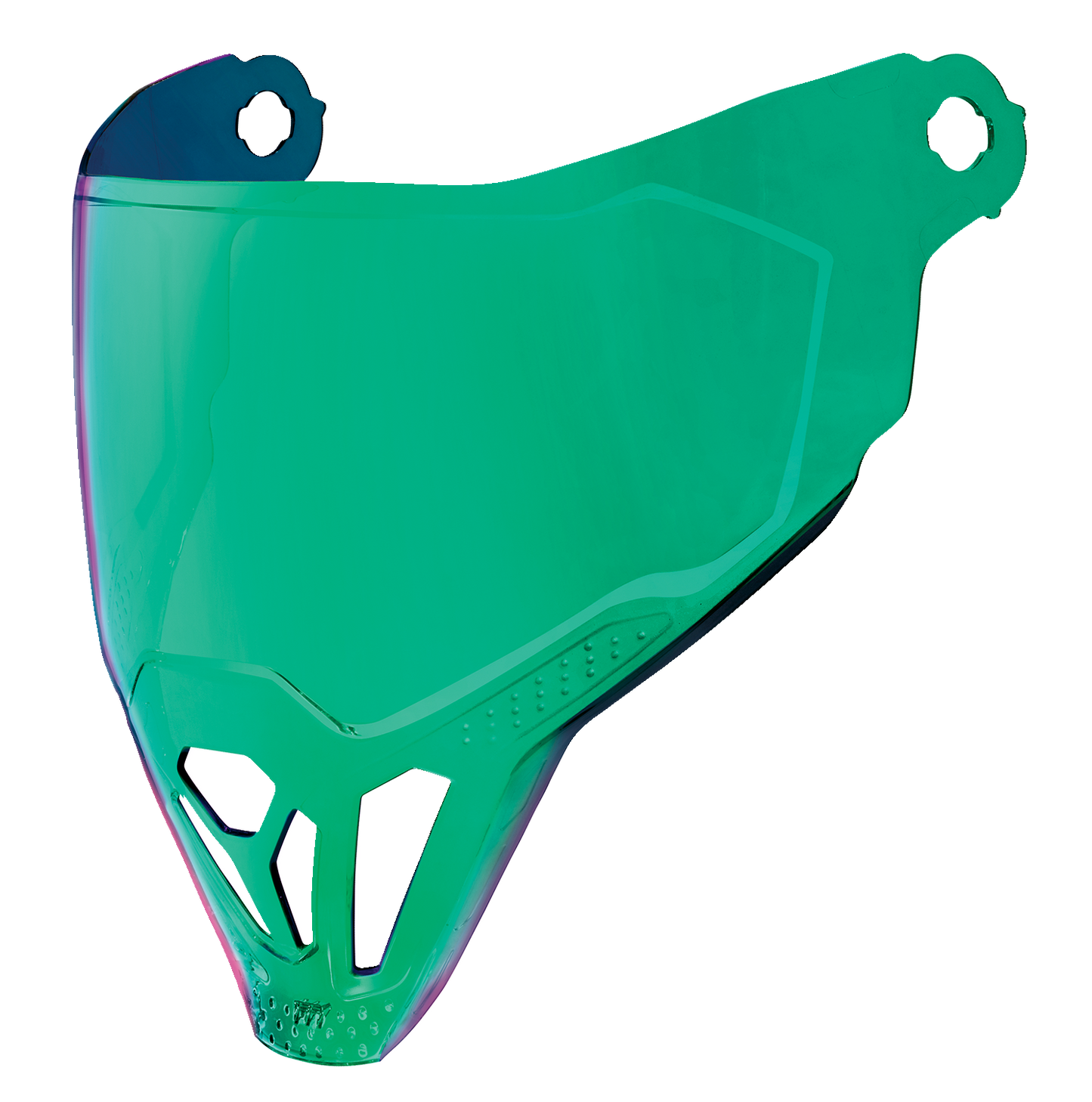 ICON Airflite™ ForceShield™ helmet part in RST Green, designed for helmet protection and style by Bill's Exhausts.