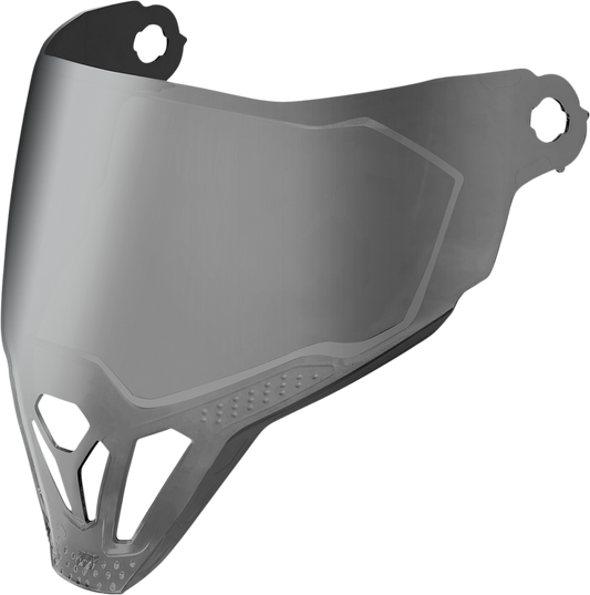 ICON Airflite™ ForceShield™ helmet part in RST Silver, featuring protective shield and sleek design, compatible with ICON helmets.