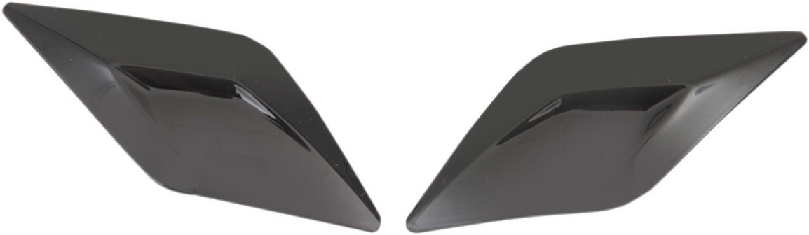 Black ICON Airflite™ Forehead Switch helmet part by Bill's Exhausts, close-up view of the helmet component.
