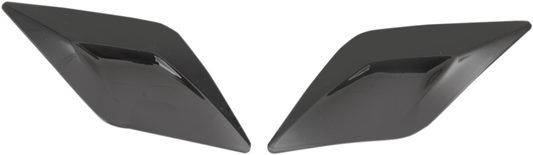Black ICON Airflite™ Forehead Switch helmet part by Bill's Exhausts, close-up view of the helmet component.