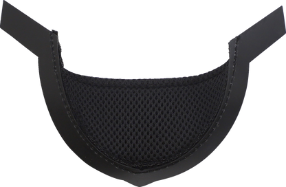 Black ICON Airform™ Chin Curtain for helmets, designed to fit Bill's Exhausts helmet parts for enhanced comfort and style.