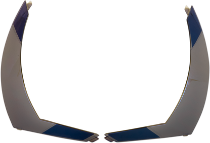 ICON Airform™ Rear Spoiler in RST Blue, helmet part by Bill's Exhausts, showing the aerodynamic rear spoiler for motorcycle helmets.