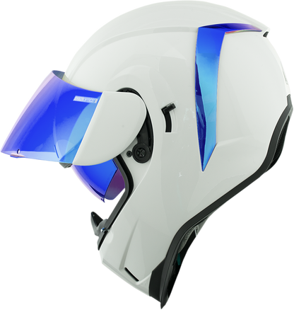 ICON Airform™ Rear Spoiler in RST Blue for helmets, designed to enhance aerodynamics and style.