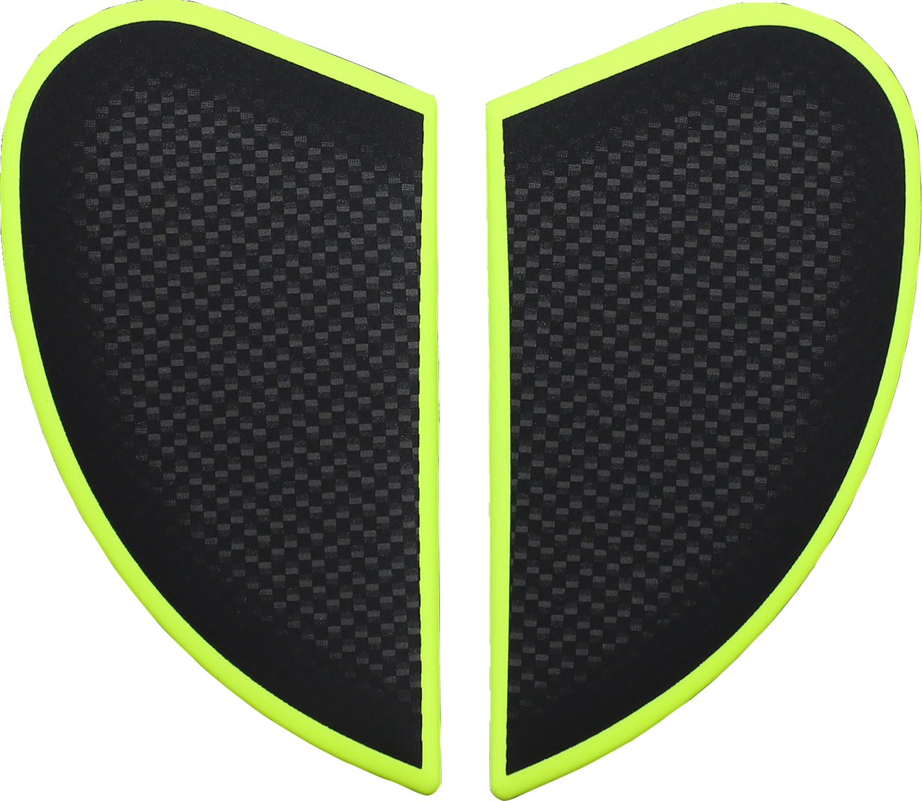 Bill's Exhausts ICON Airform™ Side Plates for Resurgent helmet in Hi-Viz, showcasing vibrant high-visibility design and helmet side detail.