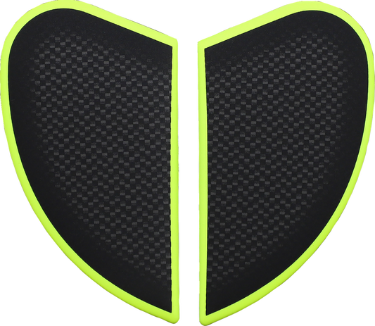 Bill's Exhausts ICON Airform™ Side Plates for Resurgent helmet in Hi-Viz, showcasing vibrant high-visibility design and helmet side detail.
