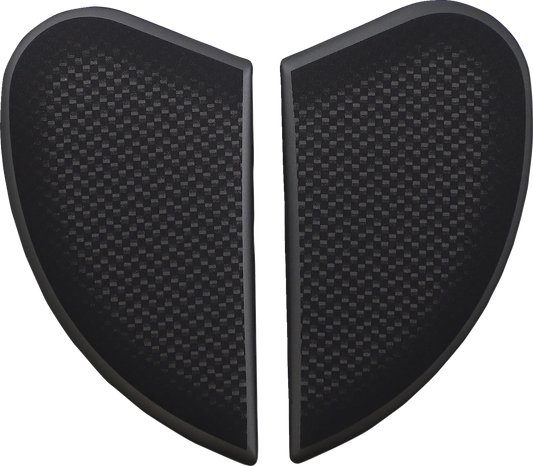 ICON Airform™ Side Plates for Resurgent helmet in red, by Bill's Exhausts, showing the vibrant red helmet side panel design.