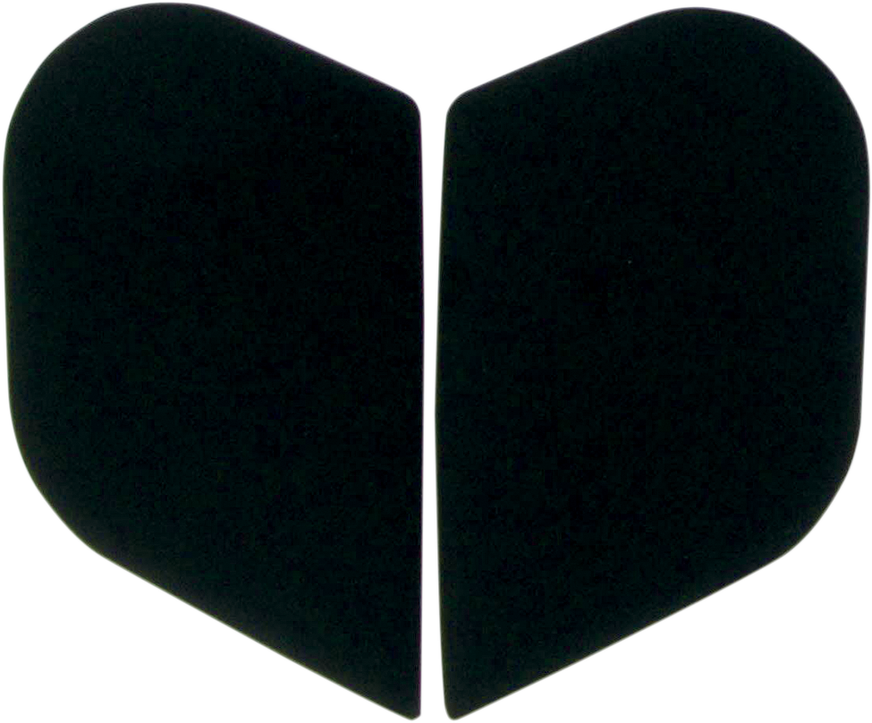 Rubatone black ICON Airframe/Alliance™ side plates for helmets, featuring durable helmet parts from Bill's Exhausts.