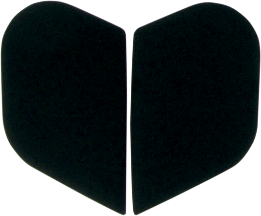 Rubatone black ICON Airframe/Alliance™ side plates for helmets, featuring durable helmet parts from Bill's Exhausts.