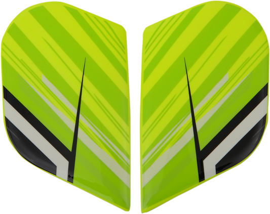 ICON Alliance™ Overlord Hi-Viz Side Plates for helmets, showcasing vibrant yellow safety accents and durable helmet parts.