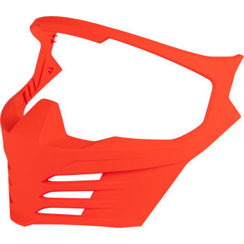 ICON Elsinore™ helmet mask in Rubatone Race Red, part of Bill's Exhausts helmet parts collection, with sleek matte red finish.