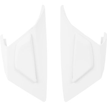 ICON Elsinore™ Top Vents in Rubatone White, helmet parts by Bill's Exhausts, showing the vent details and finish.