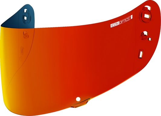 ICON Optics Airframe Pro/Airform/Airmada helmet shield in RST Sunset 0130-1159 showing tinted, protective motorcycle helmet visor.