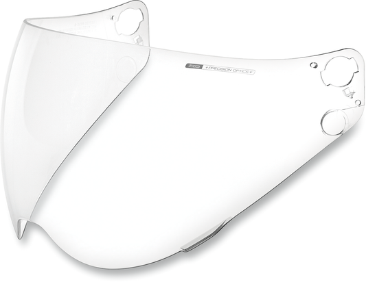 Clear ICON Variant™ Optics™ Shield for helmets, designed by Bill's Exhausts, with a transparent protective visor.