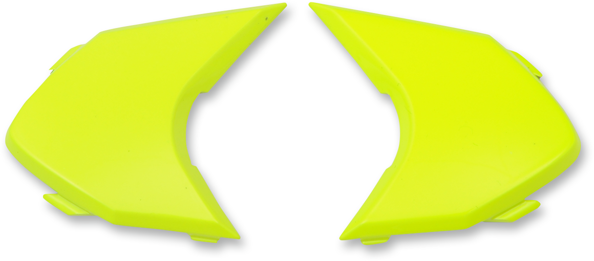 Bill's Exhausts ICON Variant™ Side Plate for helmets, double stack design in high-visibility yellow with black accents.