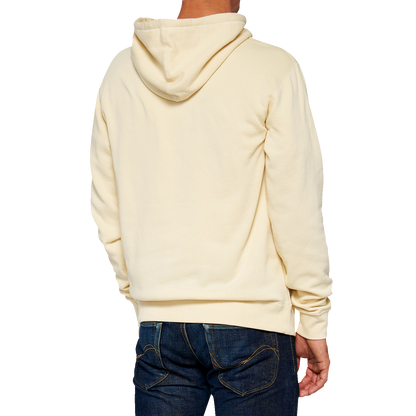 Bill's Exhausts 100% Icon Pullover Hoodie in chalk, XL, featuring a comfortable fit and iconic logo design.