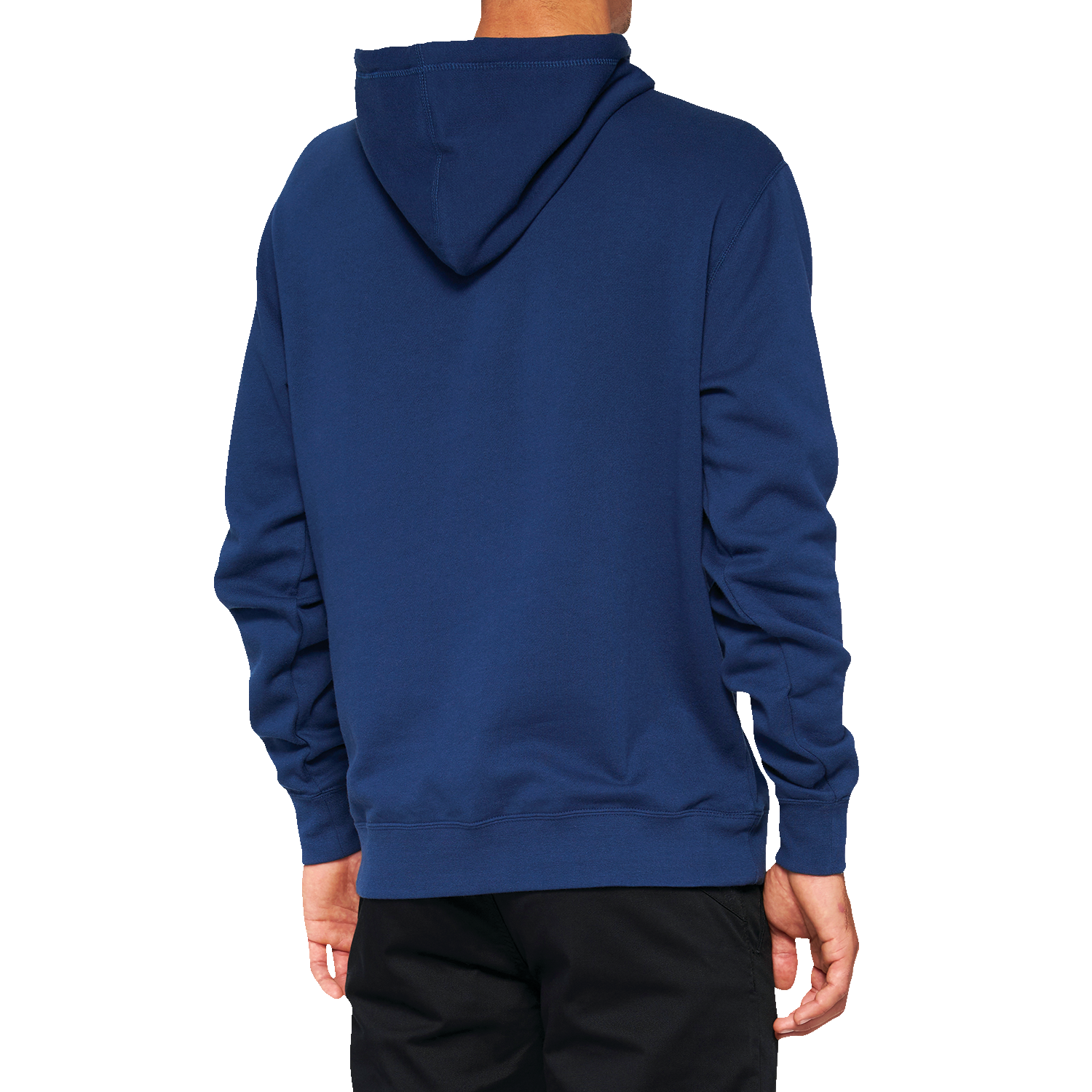 Bill's Exhausts navy 100% Icon Pullover Hoodie, small size, soft fabric with front logo design and comfortable fit.