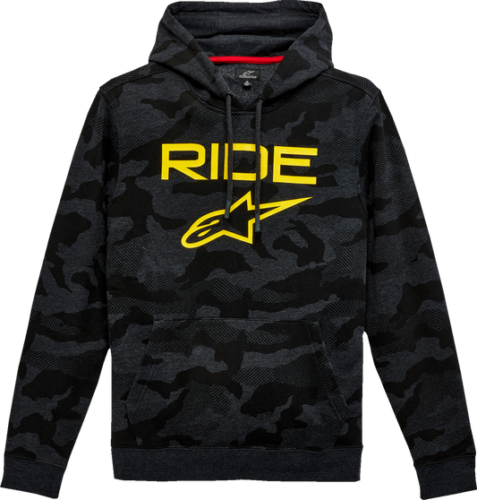 Alpinestars Area Hoodie in Heather Charcoal, large size, soft fabric, with hood and front pocket, casual streetwear style.