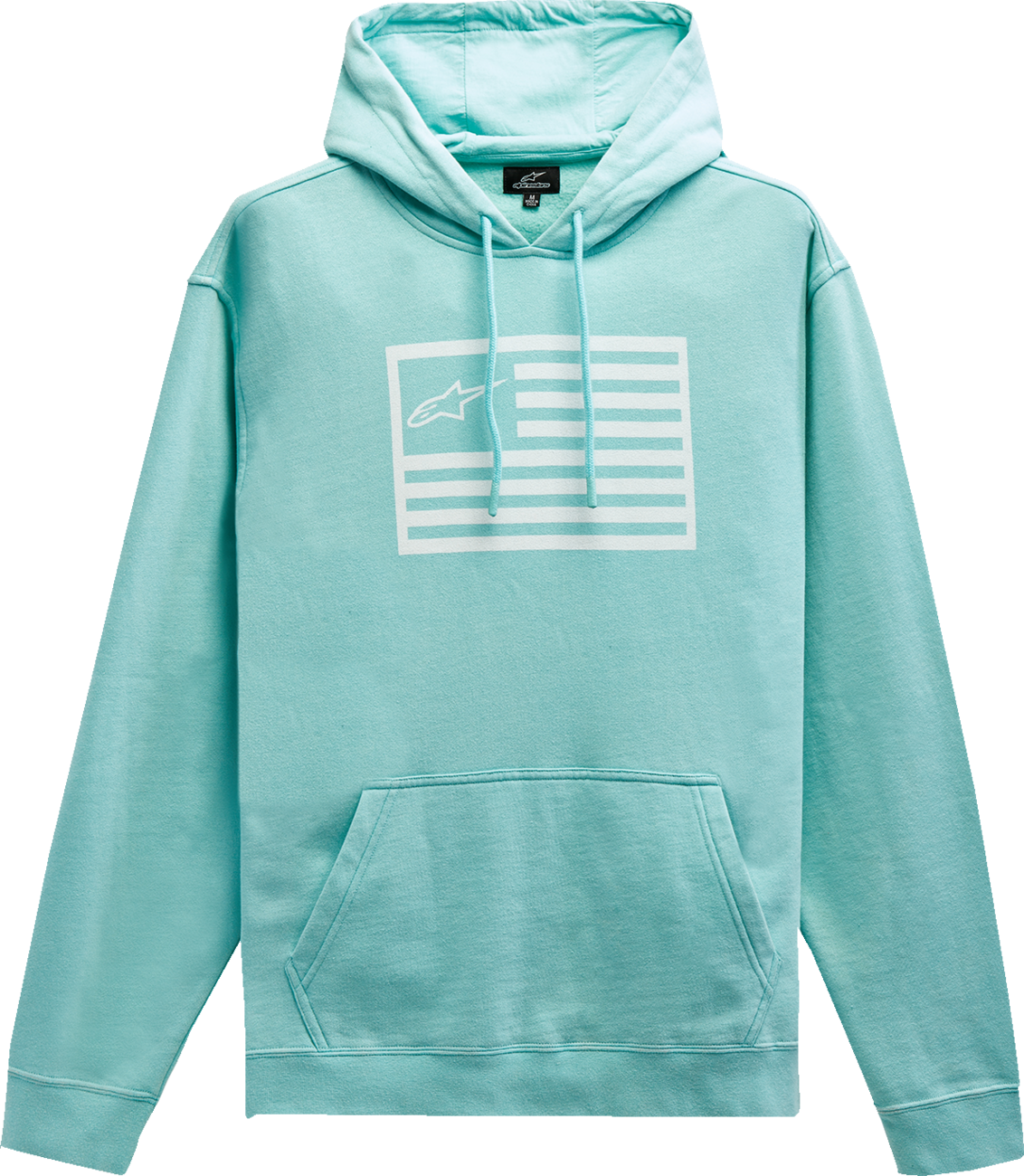 Alpinestars Artifact Hoodie in Light Aqua, XL, featuring a casual fit and brand logo, displayed on a plain background.