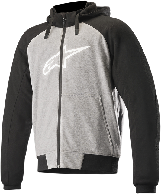 Gray Alpinestars Chrome Sport Hoodie in 3XL, stylish hoodie with brand logo, made from comfortable fabric.